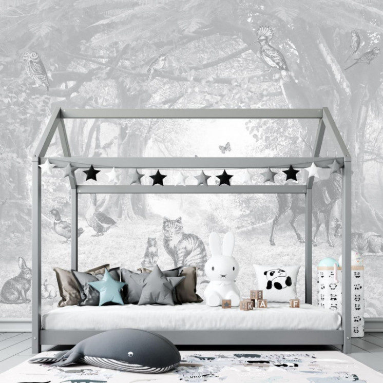 Papier Peint Panoramique - En lisière de forêt - Gris Tourterelle - Ciment Factory -3