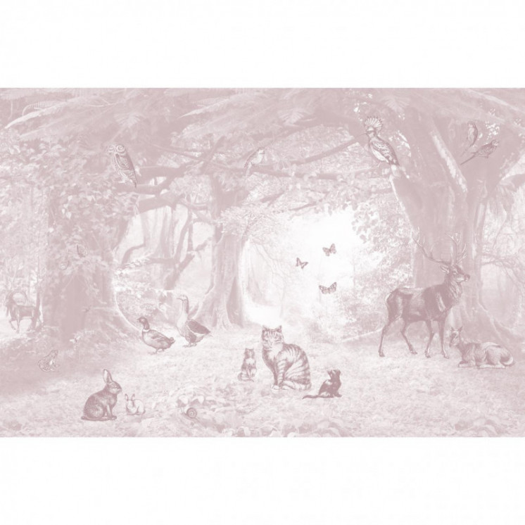 Papier Peint Panoramique - En lisière de forêt - Rose Ancien - Ciment Factory -2