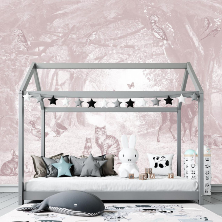 Papier Peint Panoramique - En lisière de forêt - Rose Ancien - Ciment Factory -4