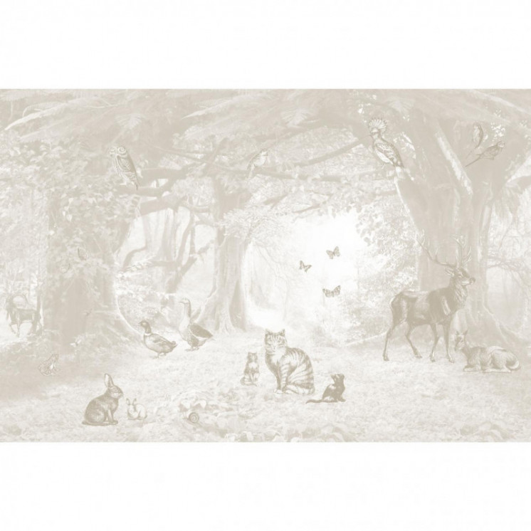 Papier Peint Panoramique - En lisière de forêt - Tendre Beige - Ciment Factory -2