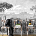 Panoramique Gravure - Sicile - Noir & Blanc
