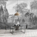 Papier Peint Panoramique Gravure - Tivoli - Grisaille
