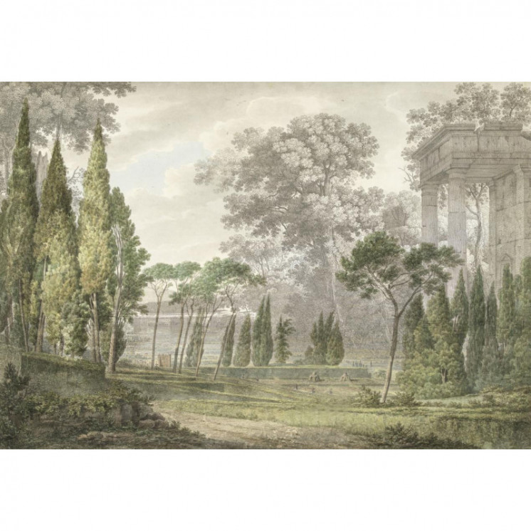 Papier Peint Panoramique Gravure - Tivoli - Original  - Ciment Factory -2