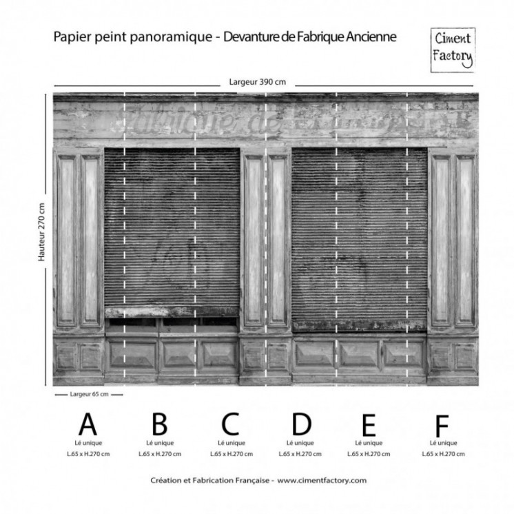 Papier Peint Panoramique - Devanture de Fabrique Ancienne - Ciment Factory -5