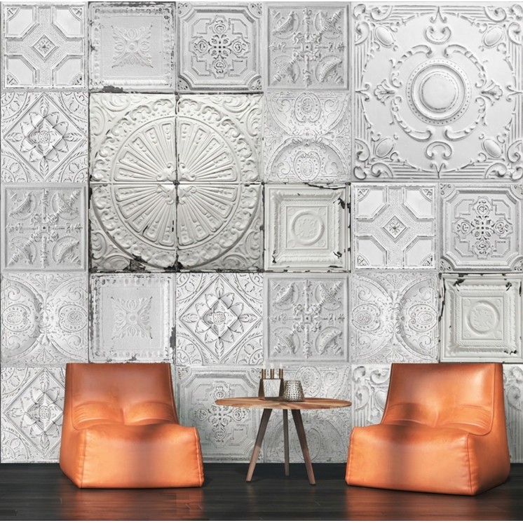 Papier Peint Panoramique - Plaques Victoriennes - Ciment Factory -2