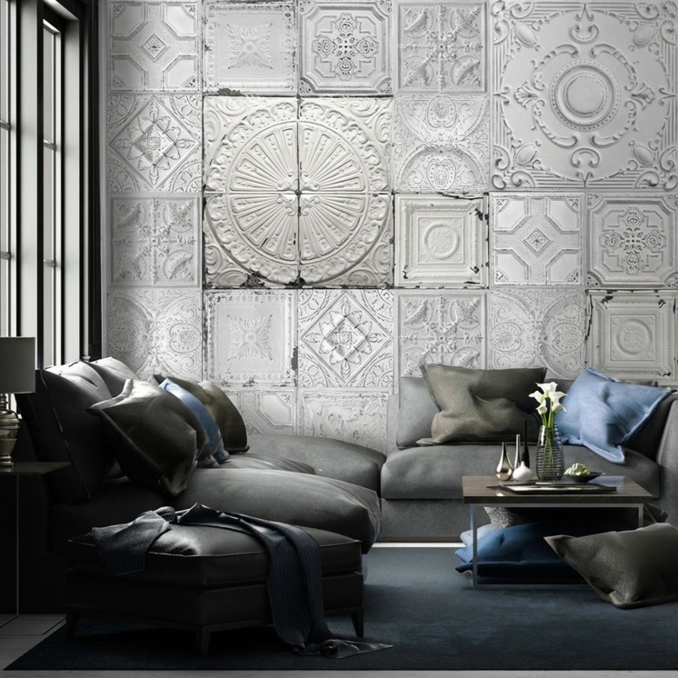 Papier Peint Panoramique - Plaques Victoriennes - Ciment Factory