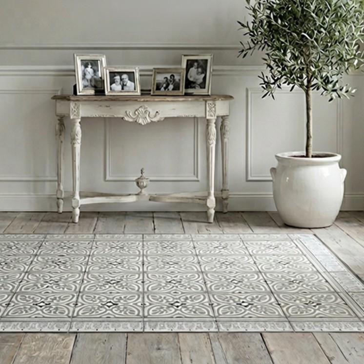 Tapis Carreaux de Ciment - Bathilde - Amande - Ciment Factory - Entrée