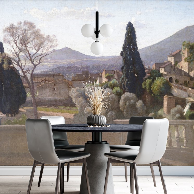 Papier Peint Panoramique Jardin Suspendu - Teintes d'Origine – Salon