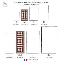 Tapis Vinyle Carreaux de Ciment - Alphonsine - Bordeaux Vintage