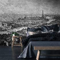 Papier Peint Panoramique Gravure - Paris 1900